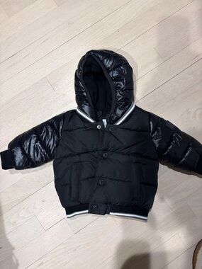 GAP Black Puffer Hooded Jacket for Kids